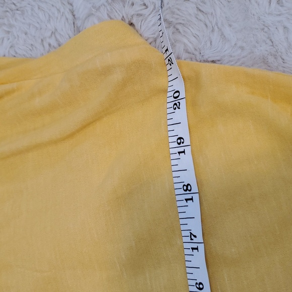 Truself Tie Front Yellow Sunflower Top L - Picture 12 of 13